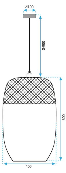 Toolight BOHO, stropní svítidlo 1xE27 APP1327-1CP, přírodní hnědá, OSW-05678
