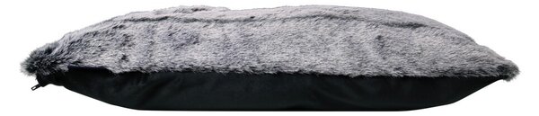 Šedý chlupatý polštář Tiara s proužky - 40*60*15cm - Mars & More