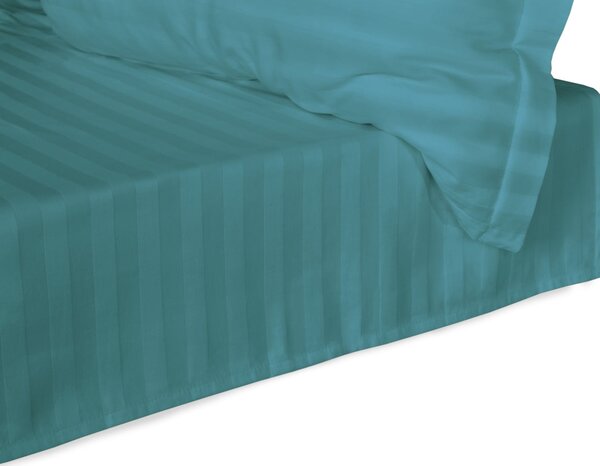BAMBUSOVÉ PROSTĚRADLO STRIPE 160X240 CM TYRKYSOVÉ