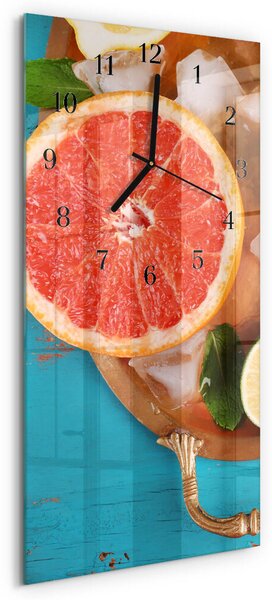 Skleněné hodiny vertikální Grapefruit zsppc-30x60-00176194