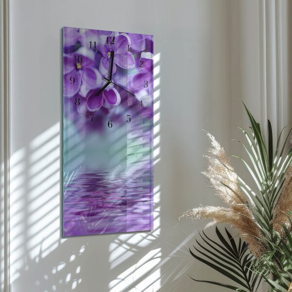 Skleněné hodiny vertikální Šeřík zsppc-30x60-00176374