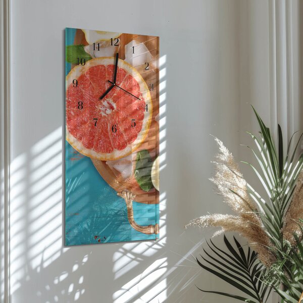 Skleněné hodiny vertikální Grapefruit zsppc-30x60-00176194