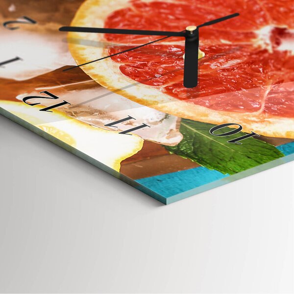Skleněné hodiny vertikální Grapefruit zsppc-30x60-00176194