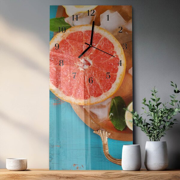 Skleněné hodiny vertikální Grapefruit zsppc-30x60-00176194