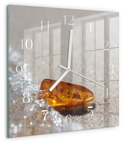 Skleněné hodiny Jantar zskb-30x30-00089747