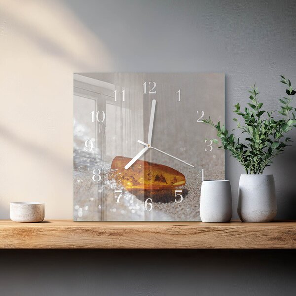 Skleněné hodiny Jantar zskb-30x30-00089747