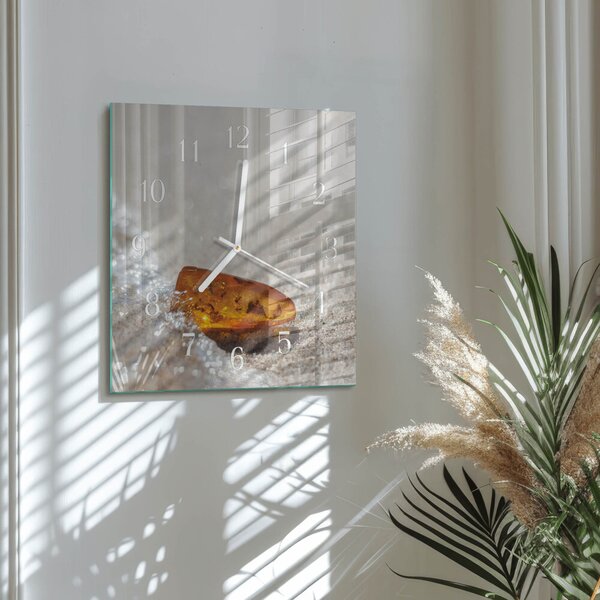 Skleněné hodiny Jantar zskb-30x30-00089747