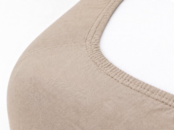 Jersey prostěradlo COMFORT z česané bavlny – pískové 90x200 cm