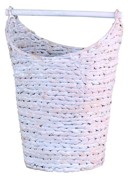 Bílý košík na toaletní papír z vodního hyacintu - Ø30*40 cm - Chic Antique