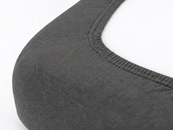Jersey prostěradlo COMFORT z česané bavlny – tmavě šedé 90x200 cm