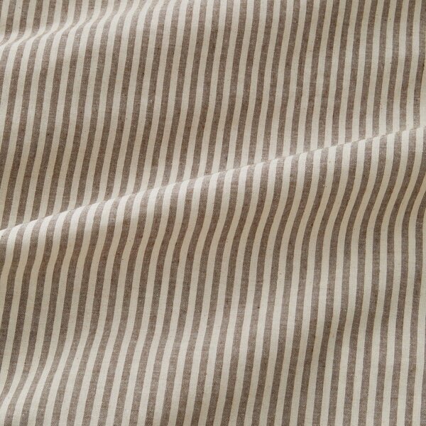 Taupe povlečení na jednolůžko 135x200 cm Cotton Rich Narrow Woven Stripe – Pineapple Elephant