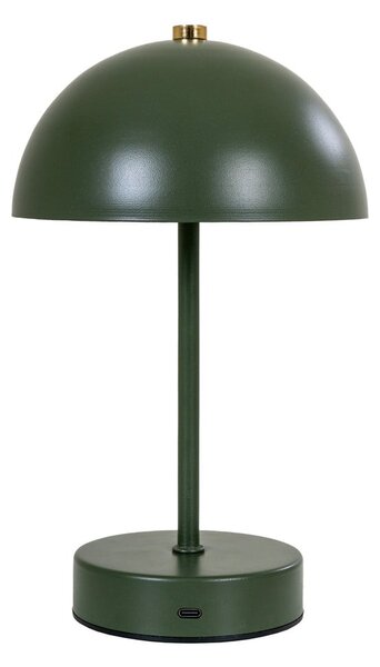Tmavě zelená LED stolní lampa s kovovým stínidlem (výška 25 cm) Holt – House Nordic