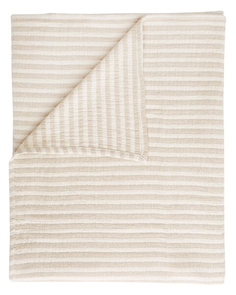 Bavlněná deka v přírodní barvě 150x200 cm Cotton Muslin Stripe – Bianca