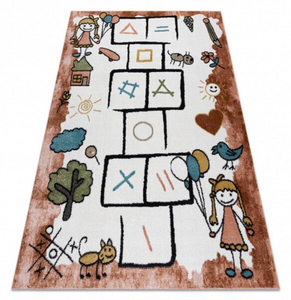 Dětský kusový koberec Skákací panák starorůžový 140x190cm