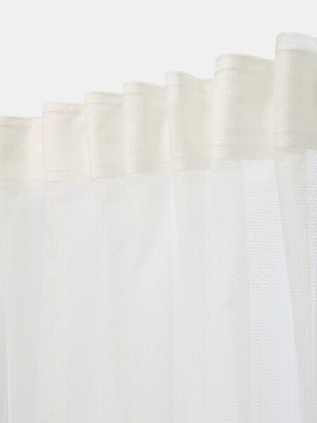 Sinsay - Průhledné záclony na řasící pásce 2 pack - bílá