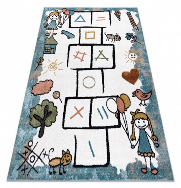 Dětský kusový koberec Skákací panák modrý 160x220cm