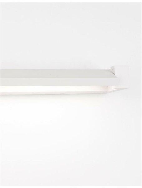 NOVA LUCE nástěnné svítidlo LINE bílý hliník a akryl LED 12W 230V 3000K IP20 9117312