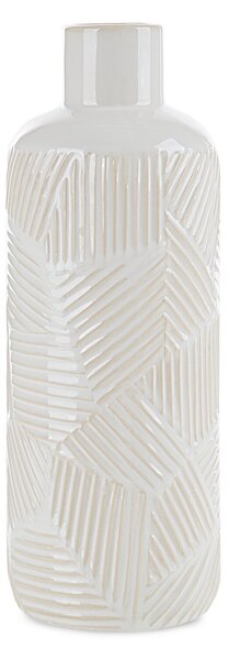 KERAMICKÁ VÁZA ROMINA 12X33 CM KREMOVÁ