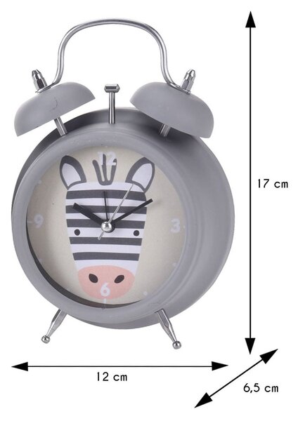 Dětské stolní hodiny Zebra, vícebarevná
