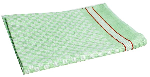 Snový svět KARO zelená - lněný ručník