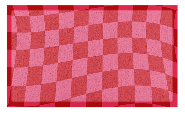 Rohožka z recyklovaného plastu 40x70 cm Wavy Checkerboard – Artsy Doormats