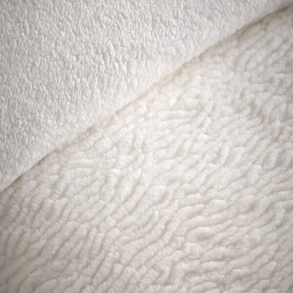 Krémové povlečení na jednolůžko 135x200 cm Textured Wave Faux Fur – Catherine Lansfield