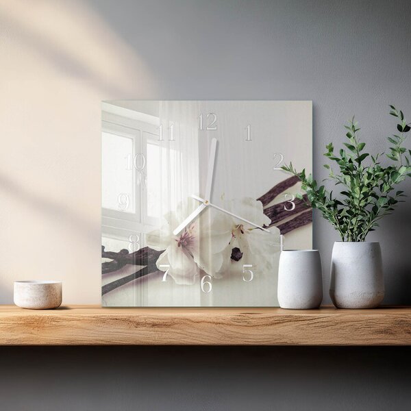 Skleněné hodiny Vanilka zskb-30x30-00085722