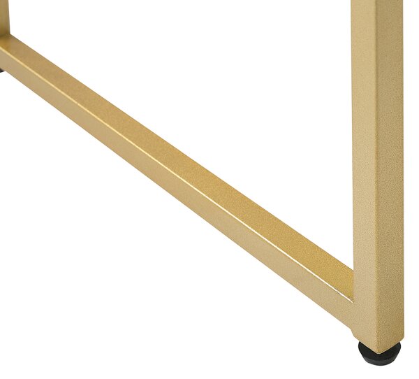 Konzolový stůl DAPHNE Bílá/Zlatá 100 cm 48 cm se zásuvkami