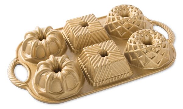 Nordic Ware Forma na 6 mini bábovek zlatá 1,4 l 91277
