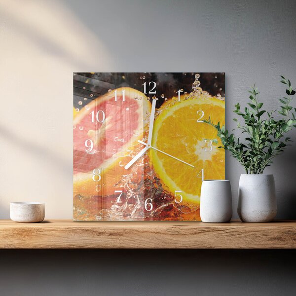 Skleněné hodiny Ovoce zskb-30x30-00083773