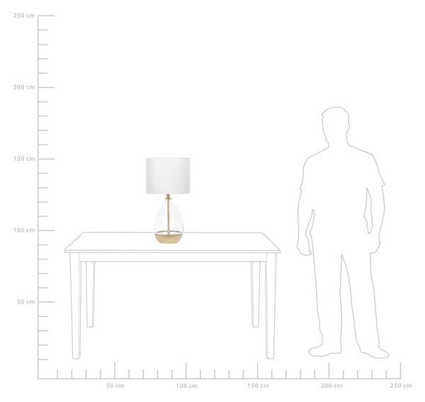 Stolní lampa OKARI Sklo Bílá