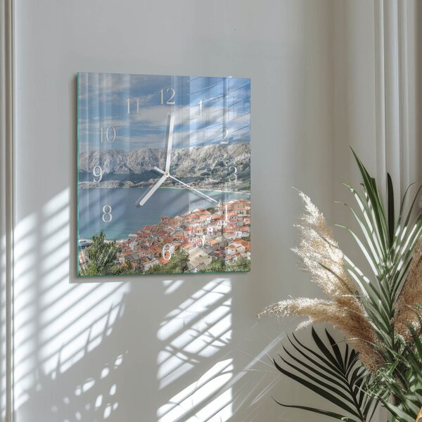 Skleněné hodiny Záliv zskb-30x30-00083928
