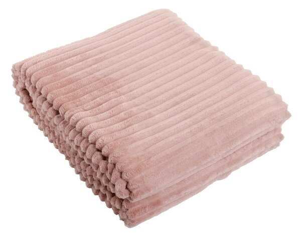 Růžový plyšový pléd Stockholm old pink - 150*200 cm - Collectione
