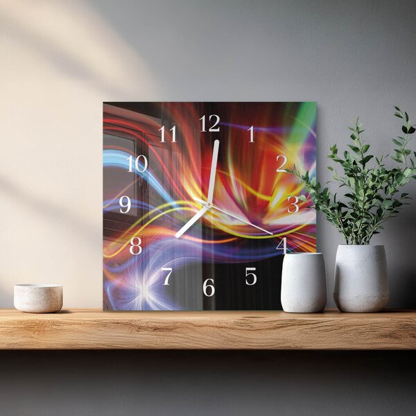 Skleněné hodiny Abstraktní umění zskb-30x30-00080935