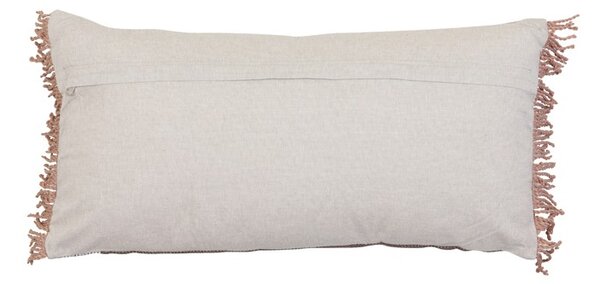 Hnědý károvaný polštář Araza old brown s třásněmi - 60*30 cm - Light & Living