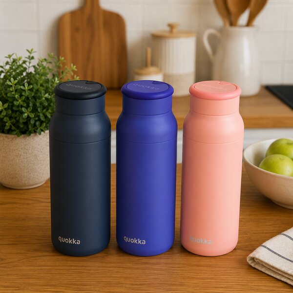 Nerezová termoláhev s poutkem Echo, 690ml, Quokka, modrá