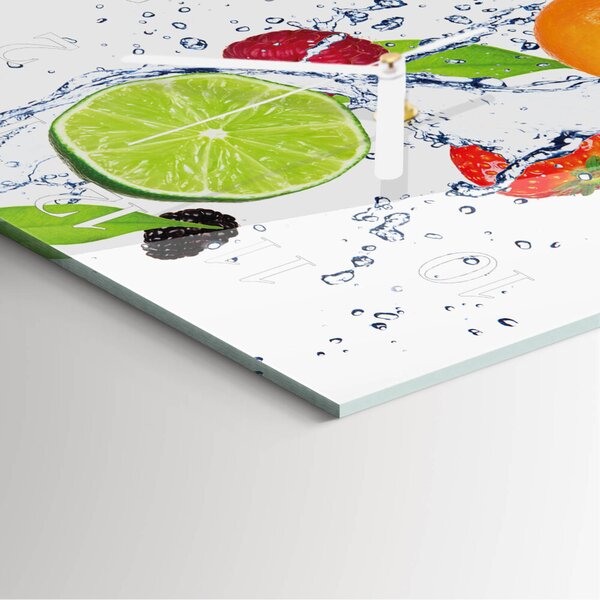 Skleněné hodiny Ovoce Citron zskb-30x30-00082876