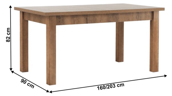 Rozkládacá jídelní stůl Modestus 16 STW (pro 6 osob)