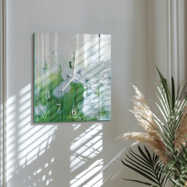 Skleněné hodiny Louka zskb-30x30-00085247