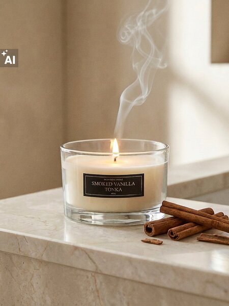 Sinsay - Vonná svíčka Smoked Vanilla Tonka - černá