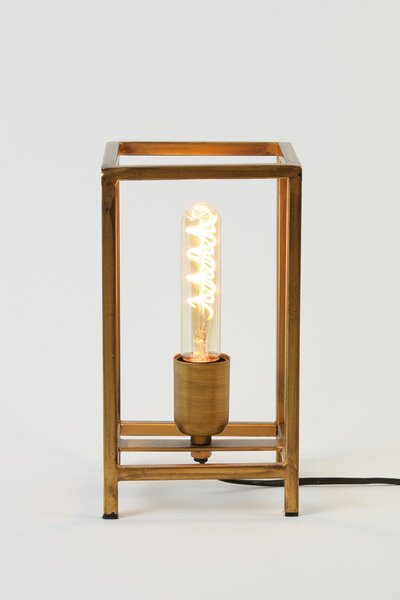 Zlatá antik kovová lampa Marley - 14*14*25cm / E27 - Light & Living