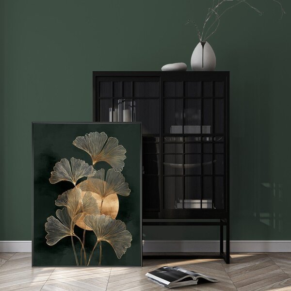 Tištěný obraz s rámem 60x80 cm Gold Ginkgo – Styler