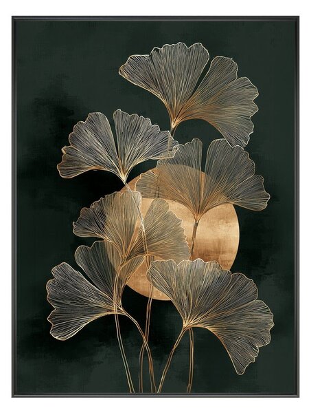 Tištěný obraz s rámem 60x80 cm Gold Ginkgo – Styler