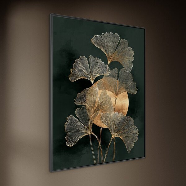 Tištěný obraz s rámem 60x80 cm Gold Ginkgo – Styler