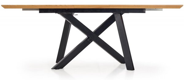 Halmar Rozkládací jídelní stůl CAPITAL 160(200)x90 dub zlatý/černý