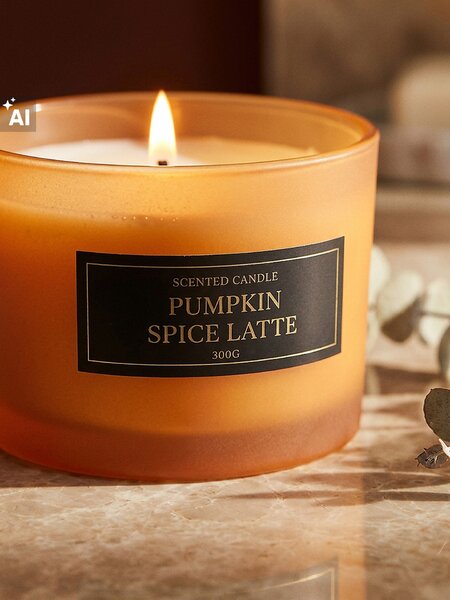 Sinsay - Vonná svíčka se třemi knoty Pumpkin Spice Latte - oranžová