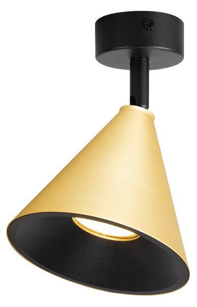 Bodové svítidlo Cone, 1x zlaté/černé kovové stínítko, b
