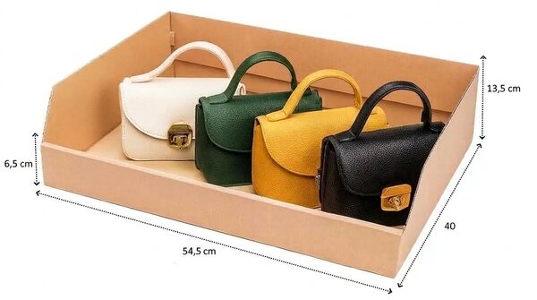 KARTON PAK Úložné boxy na oblečení, organizéry do skříně EKO KARTON 55x40x13 - zkosený