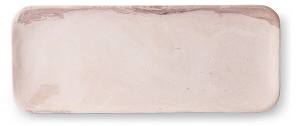 Luxusní růžový mramorový podnos Marble pink - 30*12*1,5cm