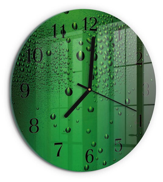 Skleněné nástěnné hodiny Kapky vody zsoc-fi30-00171632